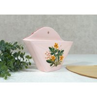 Vintage Filtertütenhalter, Wandhalter, Kaffeefilter Halter Aus Keramik - Rosa 80Er Jahre von VintageScheune