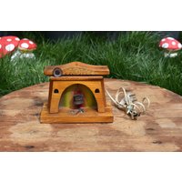 Pyrograph Nachtlampe Aus Holz Kamin-Leselampe von VintageShopEU