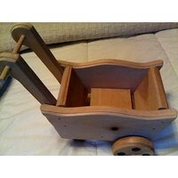 Wagon Planter Unfertige Unbemalte Natürliche Oberfläche Handgefertigtes Holzprojekt Für Kunsthandwerk von VintageShopandNew