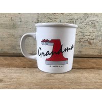 Vintage "#1 Grandma" Kaffeetasse 1983 // Muttertagsgeschenk Sammlertasse von VintageSilverLining
