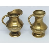 Zwei Messingflaschen Spender Für Olivenöl Und Essig Balsamico | Um 1950 von VintageStoreAntiques