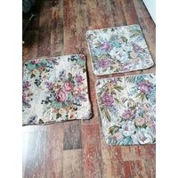 3 Kissenhüllen Gobelin Rosen Vintage von VintageStorebySteph