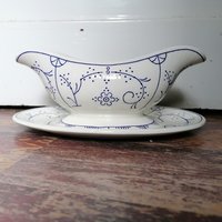 Schöne Sauciere Weiss Blau von VintageStorebySteph