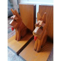 Schöne Vintage Buchstützen Hunde von VintageStorebySteph