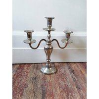 Schöner Massiver Kerzenständer Gehämmert Xl von VintageStorebySteph