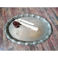 Schönes Ovales Tablett Silber von VintageStorebySteph