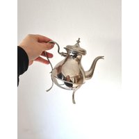 Antike Versilberte Teekanne. Oskar Nilsson, Eskilstuna, Schweden. Art Deco. 1920Er Jahre von VintageStoryDesign