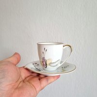Hutschenreuther Hohenberg Kaffeetasse Und Untertasse - Grieshammer Design Mid-Century Modern Deutsches Porzellan von VintageStoryDesign
