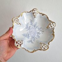 Rosenthal Molière Schale - 1930Er Jahre Vintage Deutsches Porzellan Elegantes Blumendesign Mit Goldenen Akzenten von VintageStoryDesign
