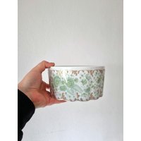 Rosenthal Porzellanschale - Grünes Blumen- Und Goldschnörkeldesign, Vintage Deutsches Serviergeschirr von VintageStoryDesign
