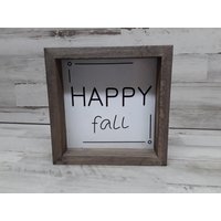 Happy Fall Holz Und Metall Schild/Tier Tablett Dekor Bauernhaus Home Decor von VintageTennHouse