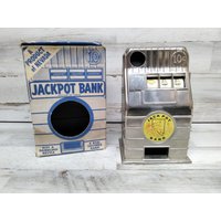 Slot Machine Coin Bank/Reno Plastic Mfg Co Sparks, Nevada Jackpot Banks Vintage von VintageTennHouse