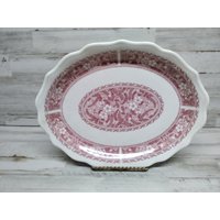 Syracuse Platter/strawberry Hill Restaurant Ware Oval Scalloped Made in Usa Platters von VintageTennHouse