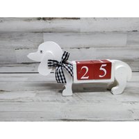 Weißer Hund Aus Holz Mit Blocknummern/Home Decor Tier Tablett Weißer Hund Aus Holz Mit Blocknummern/Home Decor Tier Tablett von VintageTennHouse