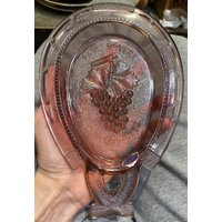 Coole Vintage Lila Glas Hufeisen Shaped Candy Dish "Paul Revere Concord 1775" Handgefertigt Imperial Usa von VintageTinkerInk