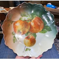 Wunderschöne Antike Porzellan Apfel Transferware Und Handbemalte Platte Um 1930-40Er Jahre Wunderschöne Antike Porzellan Apfel Transferware Und Handbemalte Platte Um 1930-40Er Jahre von VintageTinkerInk