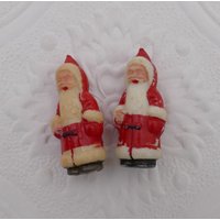 Vintage Mid-Century Weihnachten Weihnachtsmann Ornamente Deko Torten Toppers von VintageJoyForAll