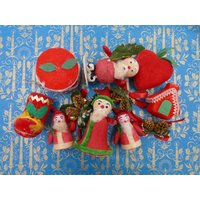 Vintage Mid-Century Weihnachtsschmuck Dekoration Lot von VintageJoyForAll
