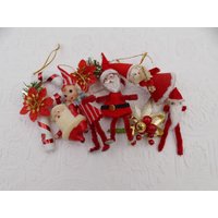 Vintage Mid-Century Weihnachtsschmuck Dekoration Lot von VintageJoyForAll