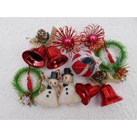 Vintage Mid-Century Weihnachtsschmuck Deko Lot von VintageJoyForAll