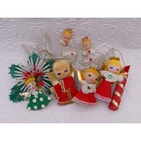 Vintage Mid-Century Weihnachtsschmuck Deko Lot von VintageJoyForAll