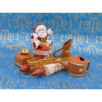 Vintage Weihnachtsbeflockt Ornament Dekoration Lot von VintageJoyForAll
