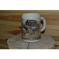 Vintage Ton Bargeschirr Bierglas Made in West Germany Traditionelle Pint Gläser Seltene Keramik Trinkgeschirr Küchen Dekor von VintageUSSRStore