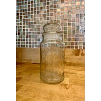 Vintage 75 Jahre Jubiläum Glas Übertopf Erdnüsse Kanister von VintageVesselFinds