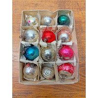 12x Uralter Kleiner Baumschmuck Christbaumkugeln Christbaumschmuck Weihnachten 12x Uralter Kleiner Baumschmuck Christbaumkugeln Christbaumschmuck Weihnachten von VintageVonPetra