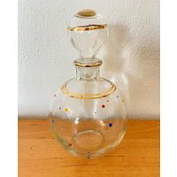 Schöne Glaskaraffe Mit Bunten Punkten Aus Den 50Er Jahren Schöne Glaskaraffe Mit Bunten Punkten Aus Den 50Er Jahren von VintageVonPetra