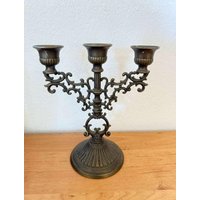 Vintage 3-Armiger Kerzenständer Kerzenleuchter Barockstil Antik Dekoration von VintageVonPetra