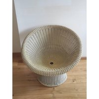 Rattan Longue Stuhl Von Egon Eiermann Modell E10 1940Er Jahre von VintageVukDE