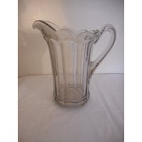 Vintage Klarglas Krug Retro Trinken Getränkekrug Grau Getönt von VintageWoofatorium