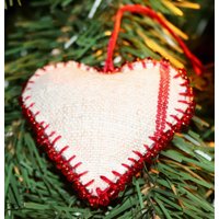 stoffherz Vintage Leinen Handgemacht von VintageWorkingBasket