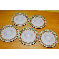 5x Vintage Porzellan Eierbecher 70Er Jahre Egg Cups Retro Mid Century Shabby Chic Landhausstil Fifties von VintageandGlory