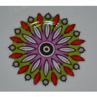 6x Kleine Vintage Anbiettellerchen Weiß /Bunt 70Er Jahre Retro Mid Century Seventies Shabby Chic Landhausstil von VintageandGlory