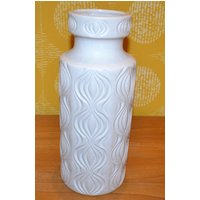 Schöne Vintage Keramik Vase Von Scheurich Weiß 70Er Jahre Seventies Retro Design Space Age Mid Century Wgk von VintageandGlory