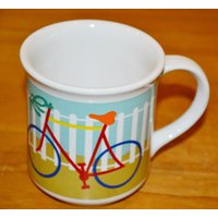 Schöner 70Er Jahre Keramik Becher Weiß/Bunt Seventies Retro Mid Century Wgk Shabby Chic von VintageandGlory