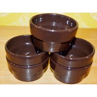 Vintage Anbietschalen /Dipschalen 70Er Jahre Keramik Braun Shabby Chic Landhausstil Retro Mid Century von VintageandGlory