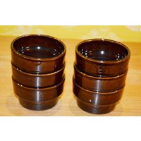 Vintage Anbietschalen /Dipschalen 70Er Jahre Keramik Braun Shabby Chic Landhausstil Retro Mid Century von VintageandGlory