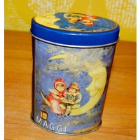 Vintage Blech Dose Maggi 80Er Jahre Blau/Gelb Retro Mid Century Shabby Chic Landhausstil Vintage Blech Dose Maggi 80Er Jahre Blau/Gelb Retro Mid Century Shabby Chic Landhausstil von VintageandGlory