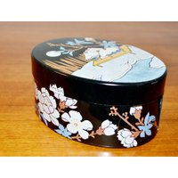 Vintage Blech Dose Tschibo Schwarz 70Er Jahre Retro Space Age Design Mid Century Seventies von VintageandGlory