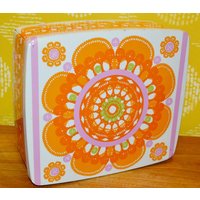 Vintage Blech Dose Von Ira Made in Denmark Orange Retro Space Age Design Mid Century Shabby Chic Landhausstil Vintage Blech Dose Von Ira Made in Denmark Orange Retro Space Age Design Mid Century Shabby Chic Landhausstil von VintageandGlory