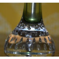Vintage Bubble Glas Vase Bläschchen Glasvase Solifleur Bubbles Glass Grün 70Er Jahre Space Age Design von VintageandGlory