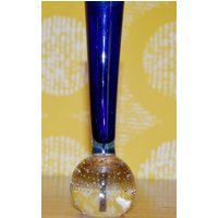 Vintage Bubble Glas Vase Blau Bläschchen Glasvase Solifleur Bubbles Glass 60Er 70Er Jahre Retro Mid Century Space Age Schweden von VintageandGlory