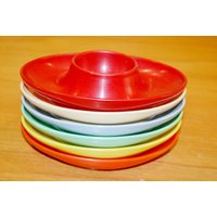 Vintage Eierbecher 50Er Jahre Kunststoff Bunt Fifties Retro Mid Century Shabby Chic Landhausstil von VintageandGlory