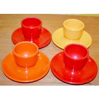 Vintage Eierbecher 70Er Jahre Beige Retro Mid Century Shabby Chic Landhausstil von VintageandGlory