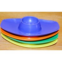 Vintage Eierbecher 70Er Jahre Bunt Retro Mid Century Seventies Egg Cup Landhausstil Shabby Chic von VintageandGlory