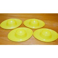 Vintage Eierbecher 70Er Jahre Gelb Retro Mid Century Seventies Egg Cup Landhausstil Shabby Chic von VintageandGlory