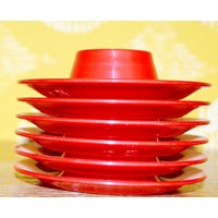 Vintage Eierbecher 70Er Jahre Rot Retro Mid Century Seventies Egg Cup Landhausstil Shabby Chic von VintageandGlory